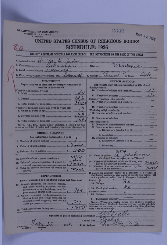Scan of African Methodist Episcopal Zion Church: 2332