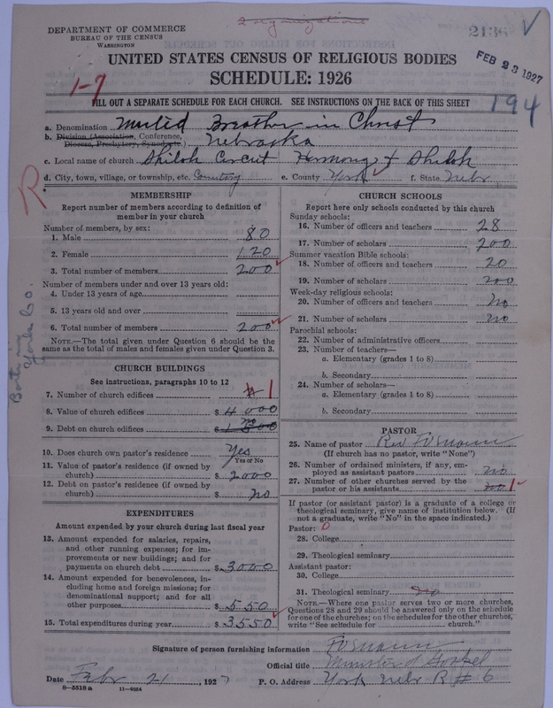 Scan of Church of the United Brethren in Christ: 2136