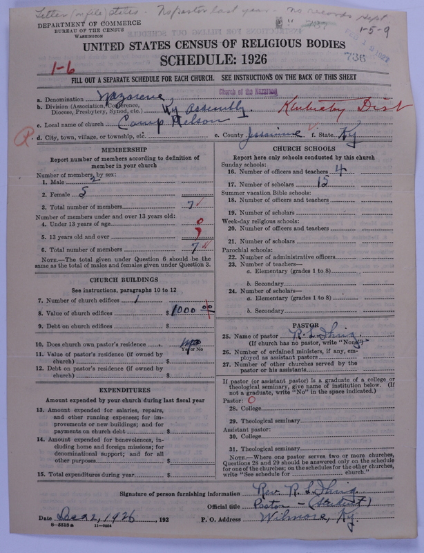 Scan of Church of the Nazarene: 736