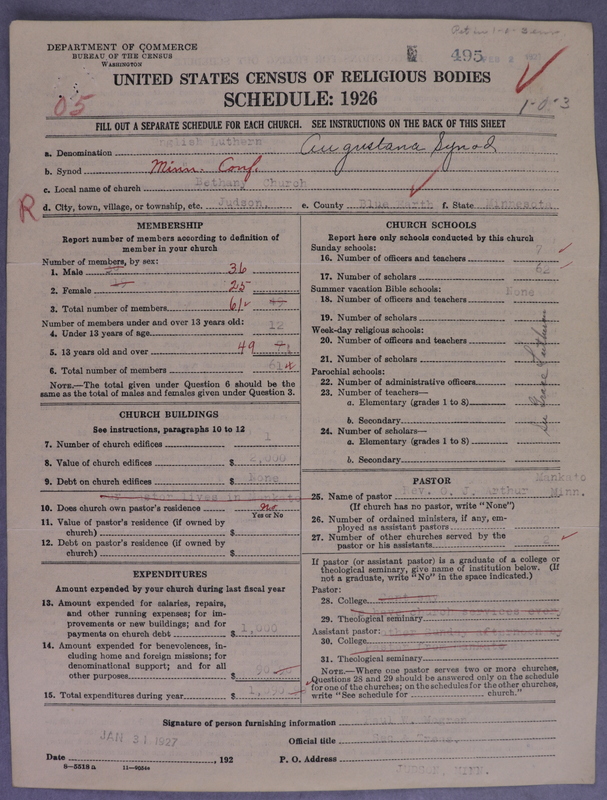 Scan of Evangelical Lutheran Augustana Synod of North America: 495