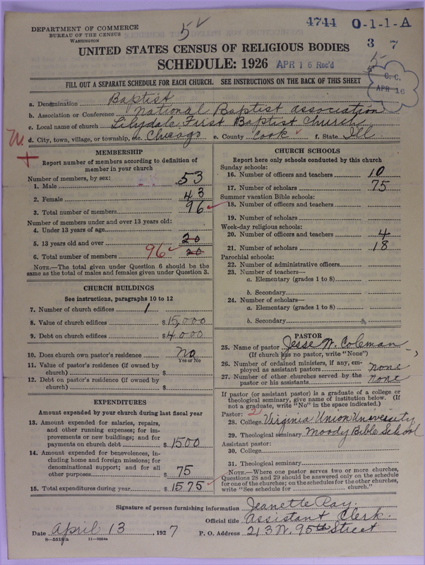 Scan of Negro Baptists: 4744