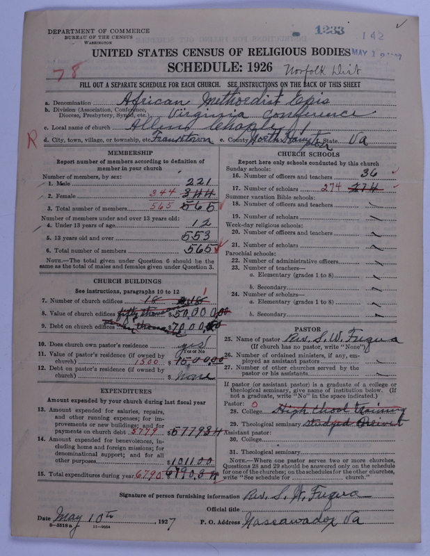 Scan of African Methodist Episcopal Church: 1233