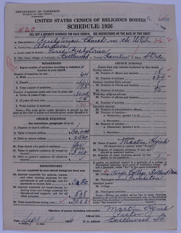 Scan of Presbyterian Church in the United States of America: 5597