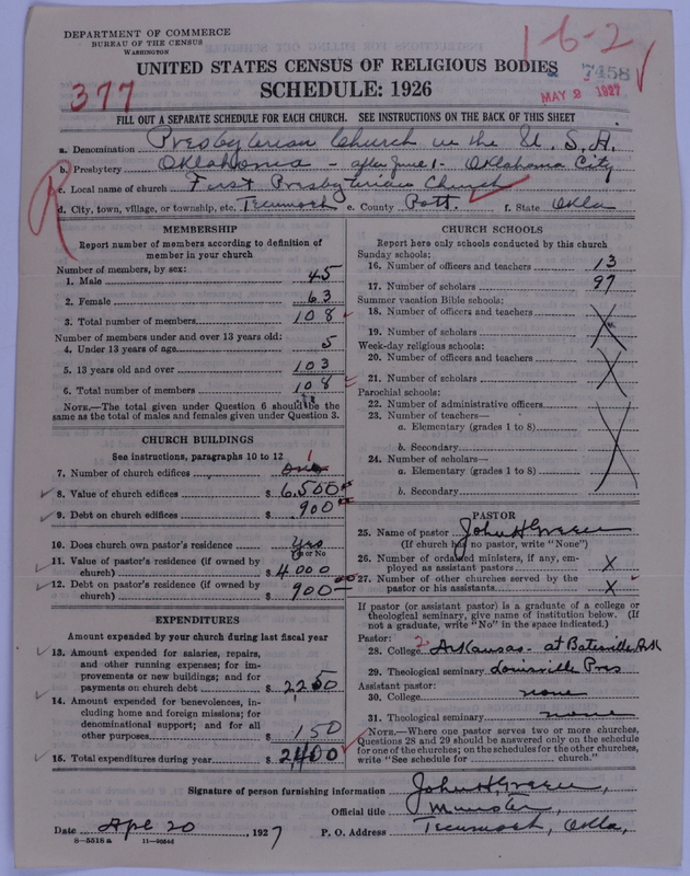 Scan of Presbyterian Church in the United States of America: 7458