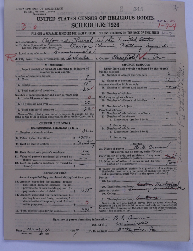 Scan of Reformed Church in the United States: 315