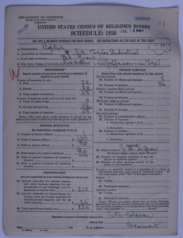 Scan of Negro Baptists: 20862