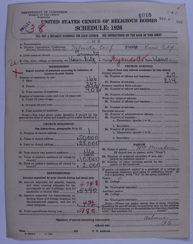 Scan of African Methodist Episcopal Church: 1015