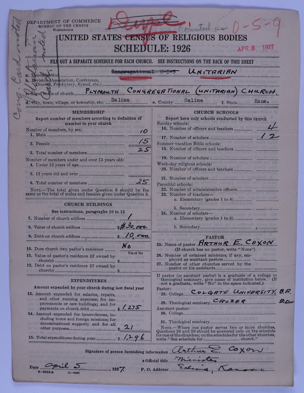 Scan of Federated Churches: