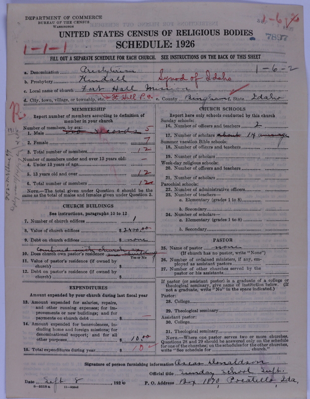 Scan of Presbyterian Church in the United States of America: 7897