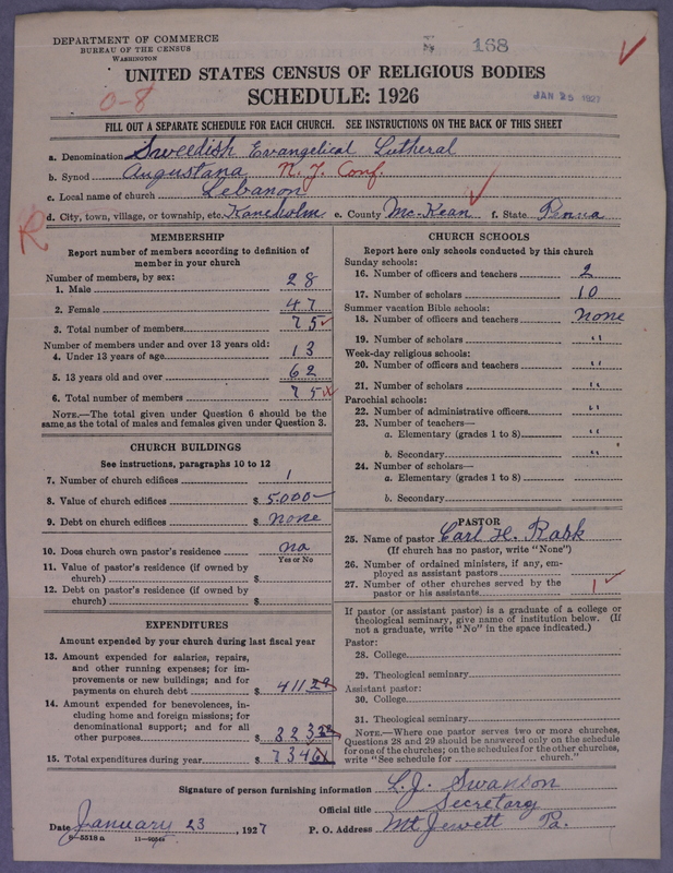 Scan of Evangelical Lutheran Augustana Synod of North America: 168