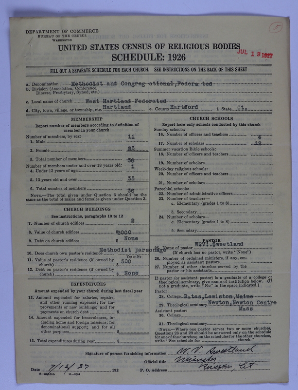 Scan of Federated Churches: 5