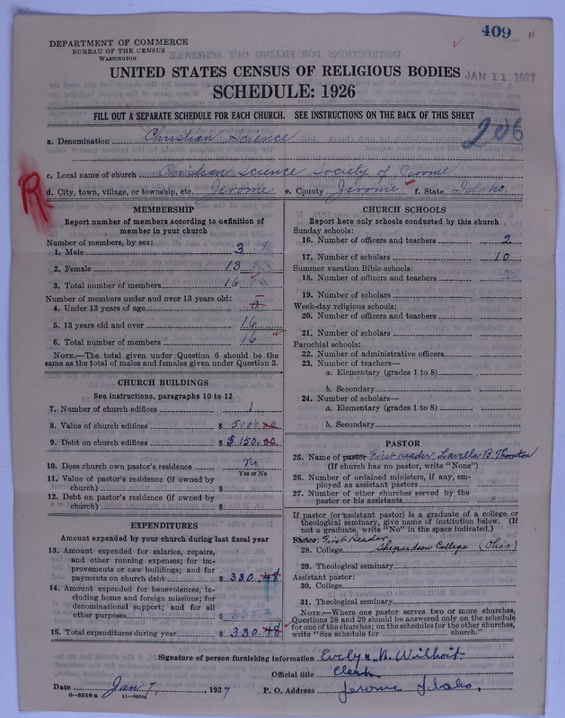Scan of Church of Christ, Scientist: 409