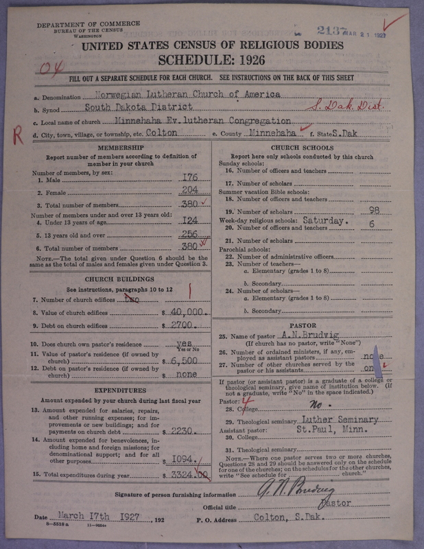 Scan of Norwegian Lutheran Church of America: 2137