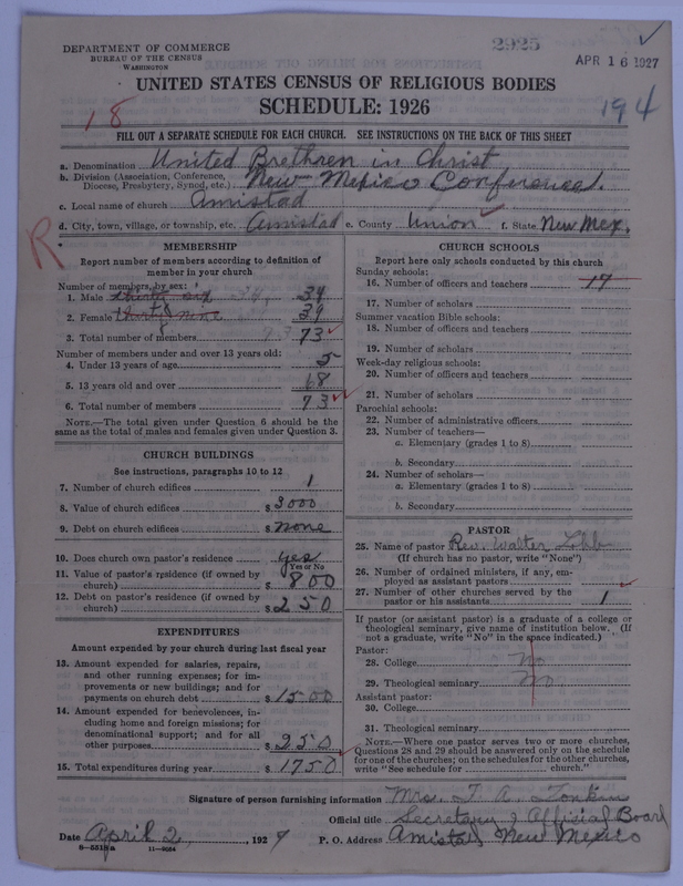 Scan of Church of the United Brethren in Christ: 2925