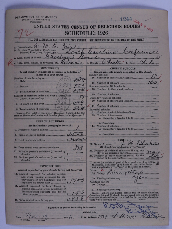 Scan of African Methodist Episcopal Zion Church: 1244