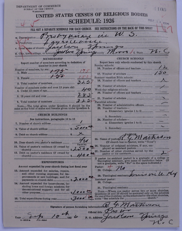 Scan of Presbyterian Church in the United States: 1105