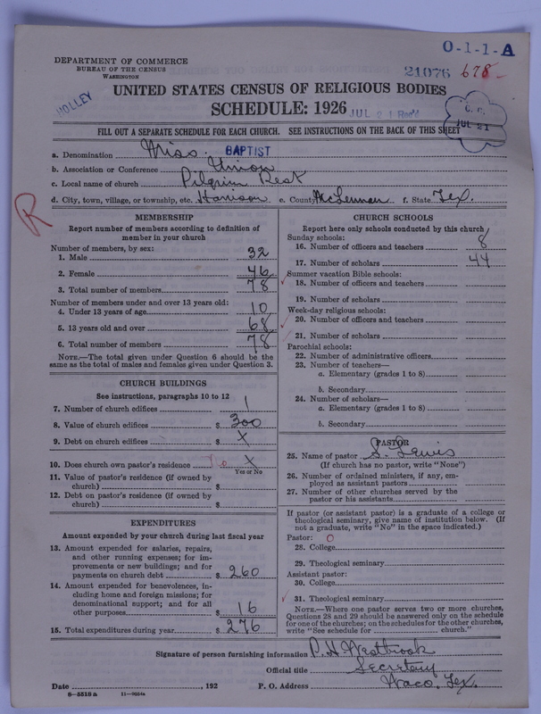 Scan of Negro Baptists: 21076