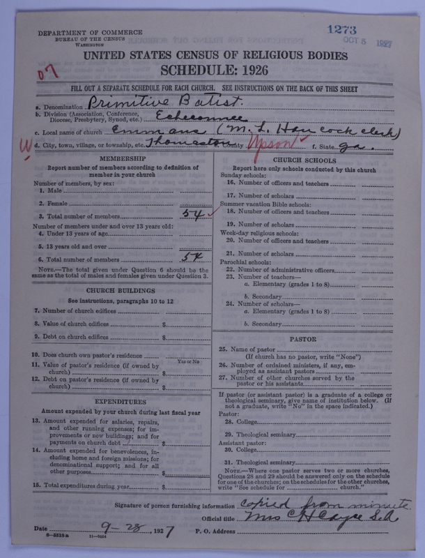 Scan of Primitive Baptists: 1273