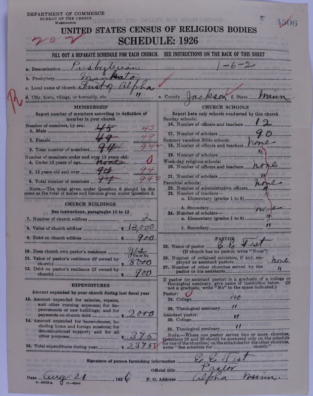 Scan of Presbyterian Church in the United States of America: 4506