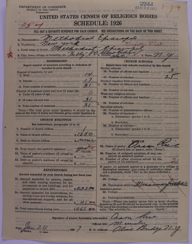 Scan of Methodist Episcopal Church: 2922