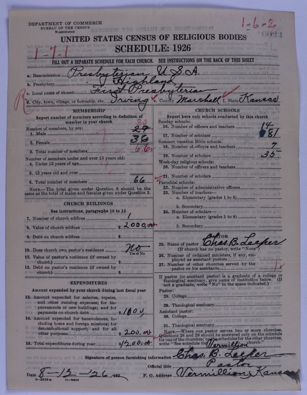 Scan of Presbyterian Church in the United States of America: 6022