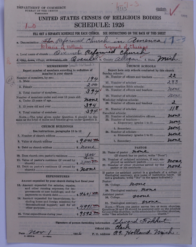Scan of Reformed Church in America: 495