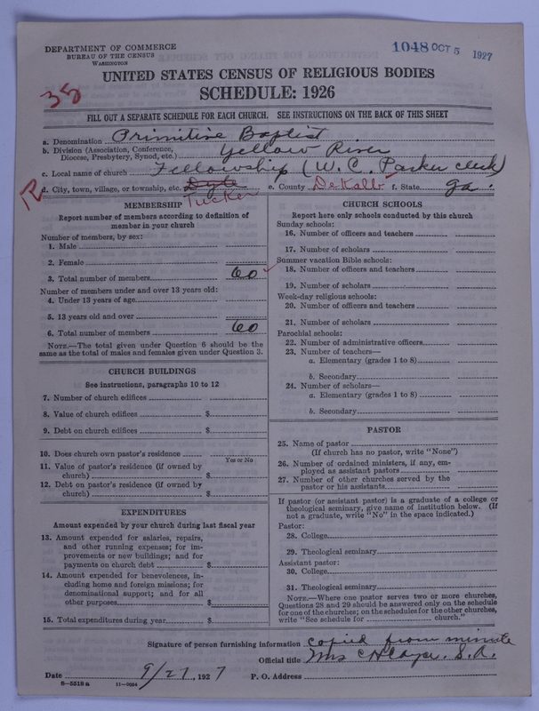 Scan of Primitive Baptists: 1048