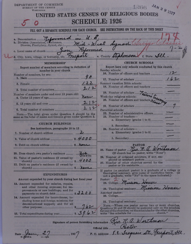 Scan of Reformed Church in the United States: 1266