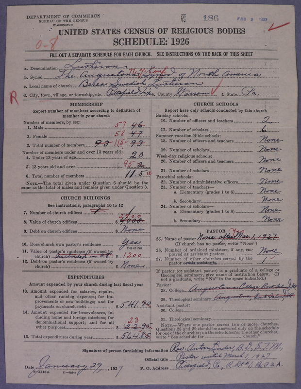 Scan of Evangelical Lutheran Augustana Synod of North America: 186