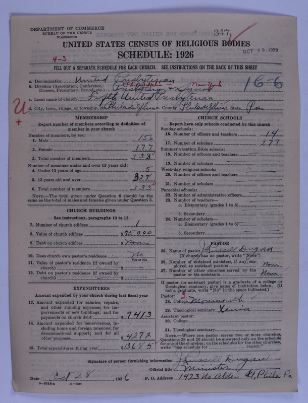 Scan of United Presbyterian Church of North America: 347