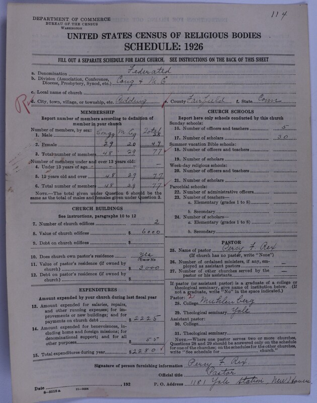 Scan of Federated Churches: 114