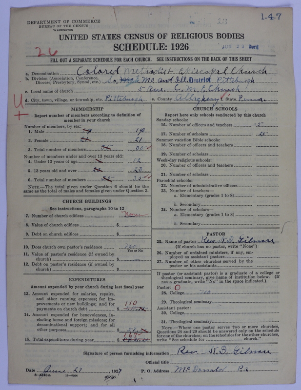 Scan of Colored Methodist Episcopal Church: 13