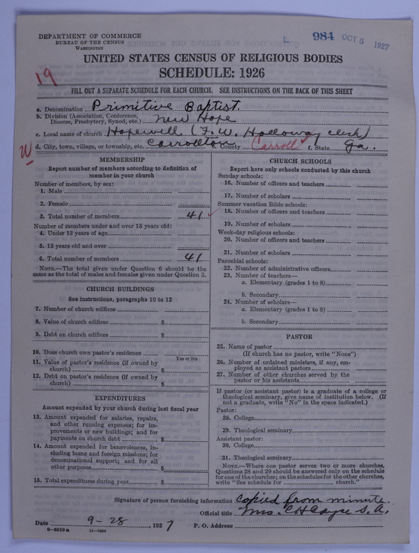Scan of Primitive Baptists: 984