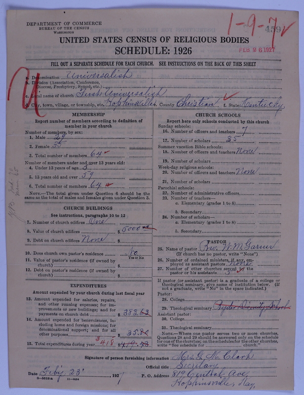 Scan of Universalist Church: 459