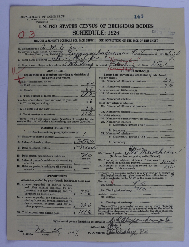 Scan of African Methodist Episcopal Zion Church: 445