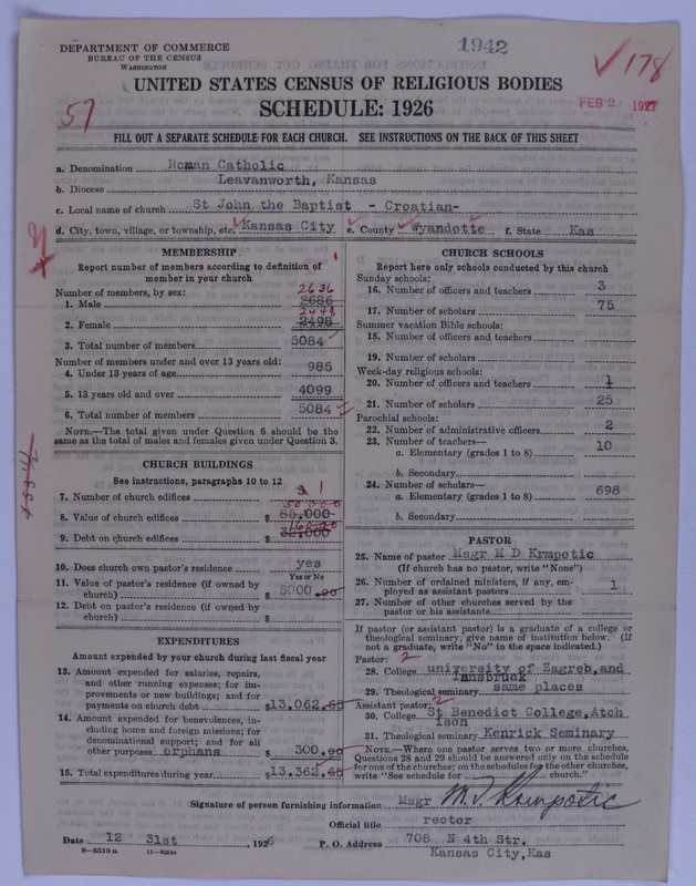 Scan of Roman Catholic Church: 1942