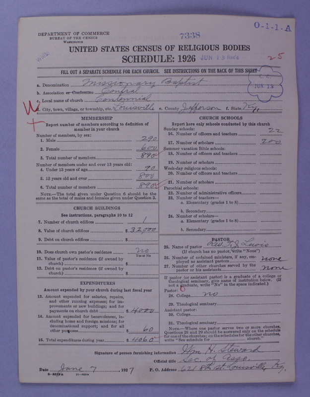 Scan of Negro Baptists: 7338