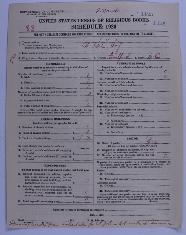 Scan of African Methodist Episcopal Church: 1426