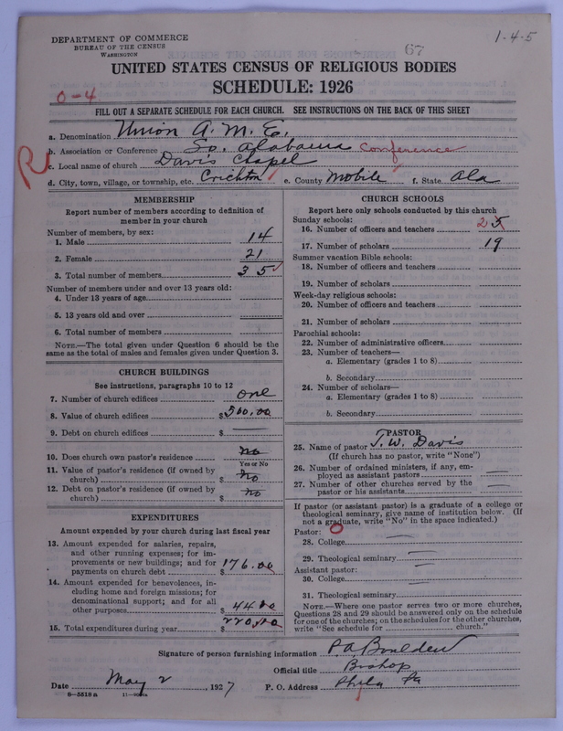 Scan of Union American Methodist Episcopal Church: 67