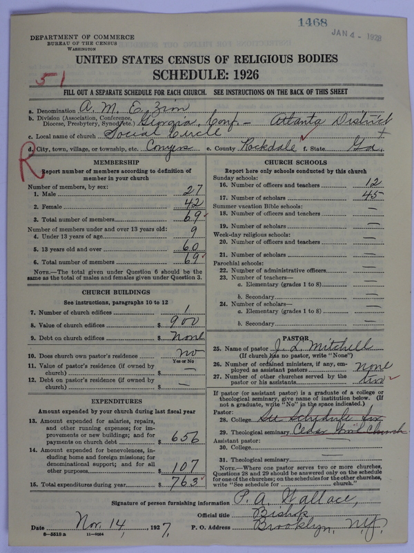 Scan of African Methodist Episcopal Zion Church: 1468