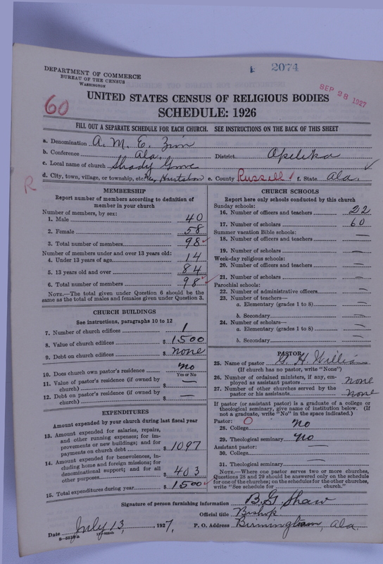 Scan of African Methodist Episcopal Zion Church: 2074