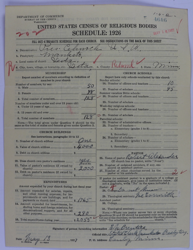 Scan of Presbyterian Church in the United States of America: 4616