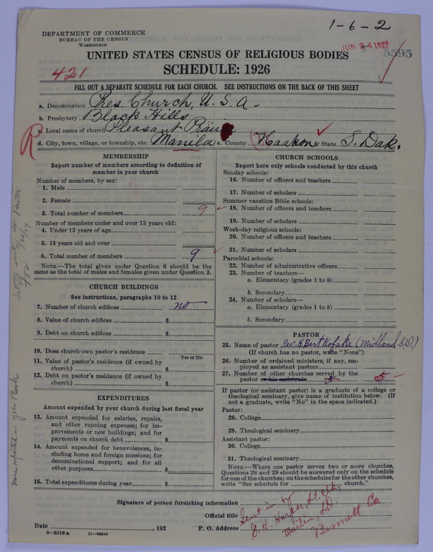 Scan of Presbyterian Church in the United States of America: 5595