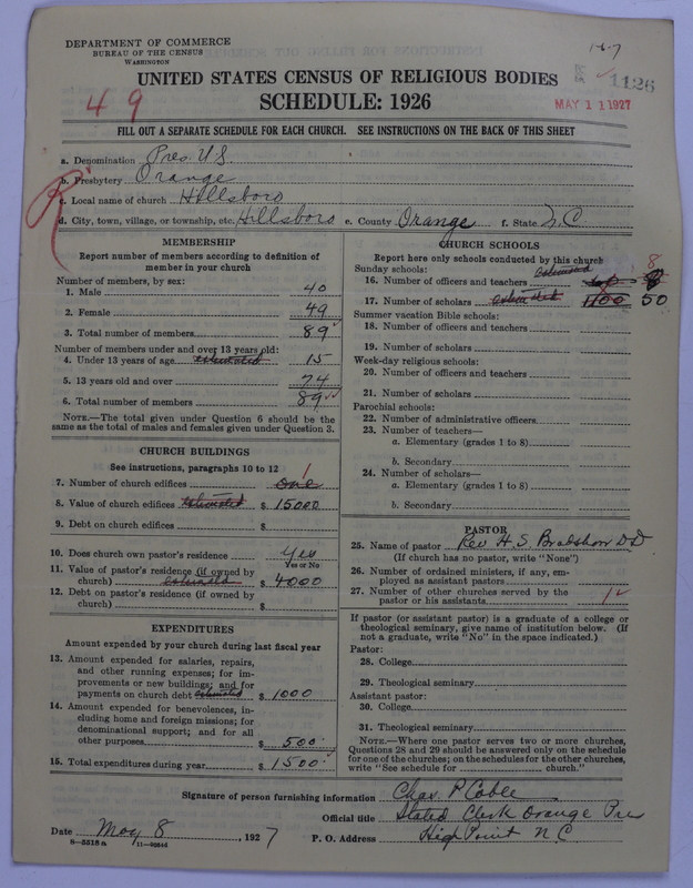 Scan of Presbyterian Church in the United States: 1126