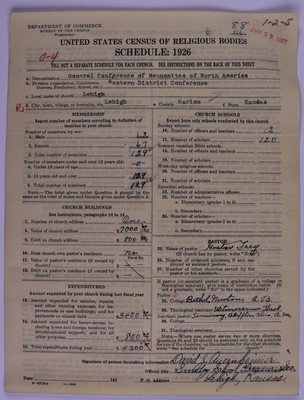Scan of General Conference of the Mennonite Church of North America: 88