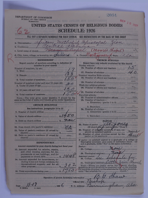 Scan of African Methodist Episcopal Zion Church: 2051