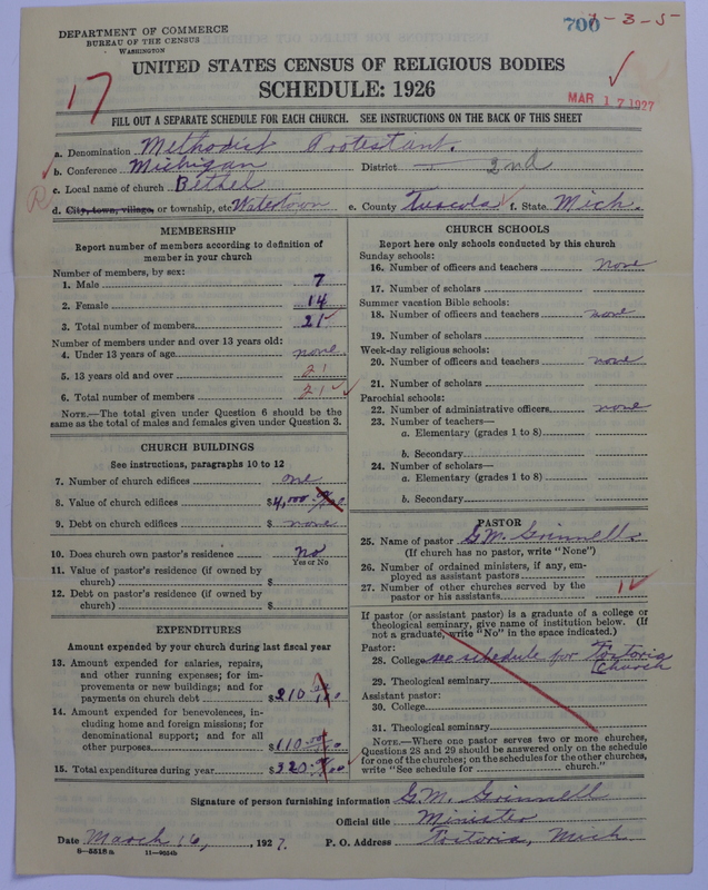 Scan of Methodist Protestant Church: 700