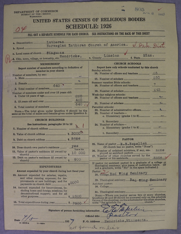 Scan of Norwegian Lutheran Church of America: 805