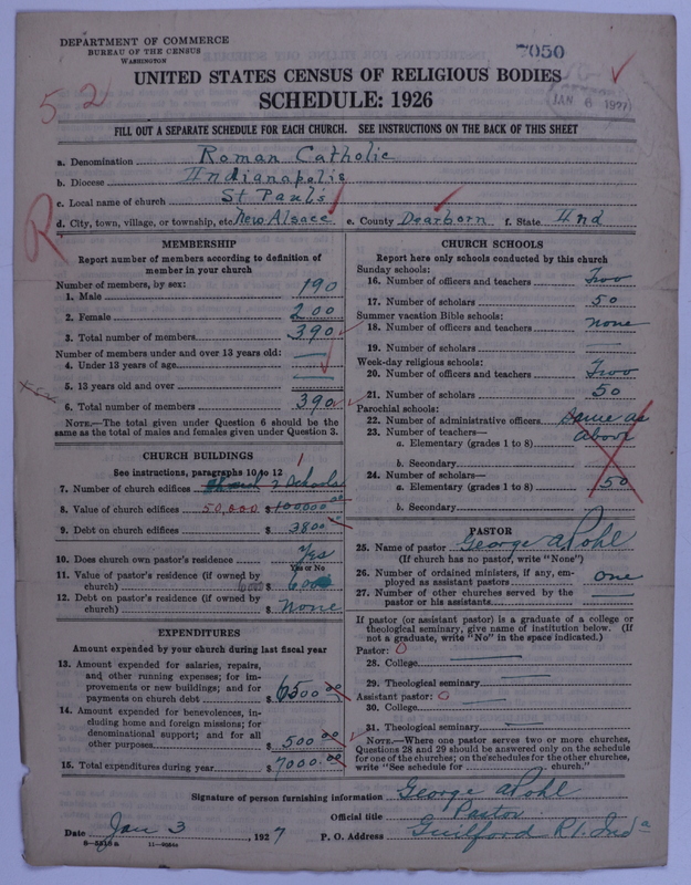 Scan of Roman Catholic Church: 7050