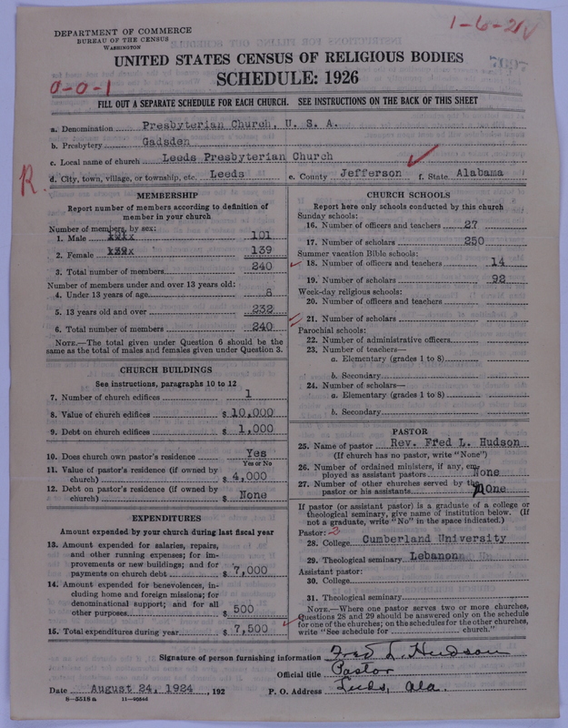 Scan of Presbyterian Church in the United States of America: 7097